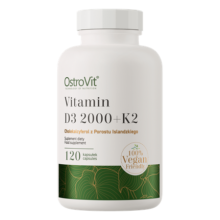 OstroVit Vitamin D3 2000 IU + K2 VEGE 120 capsules